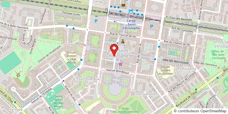 Plan d'accès : 12 place des Institutions, 95800 Cergy