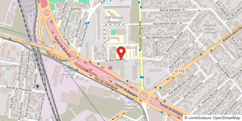 Plan d'accès : 21 Rue Voltaire, 93700 Drancy