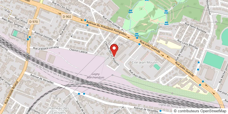 Plan d'accès : 28 Chemin des 22 Arpents, 93220 Gagny